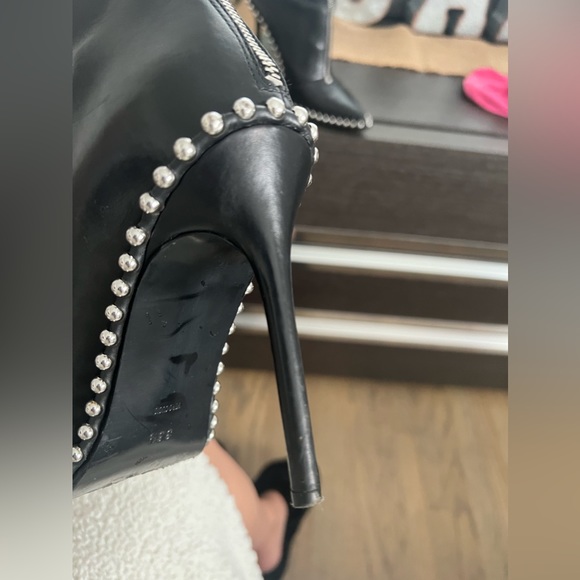 Black Alexander Wang Studded Heeled Booties - Picture 5 of 16